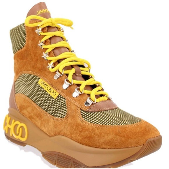 JIMMY CHOO Inca Hiking Boots in Tan.! - Picture 7 of 10